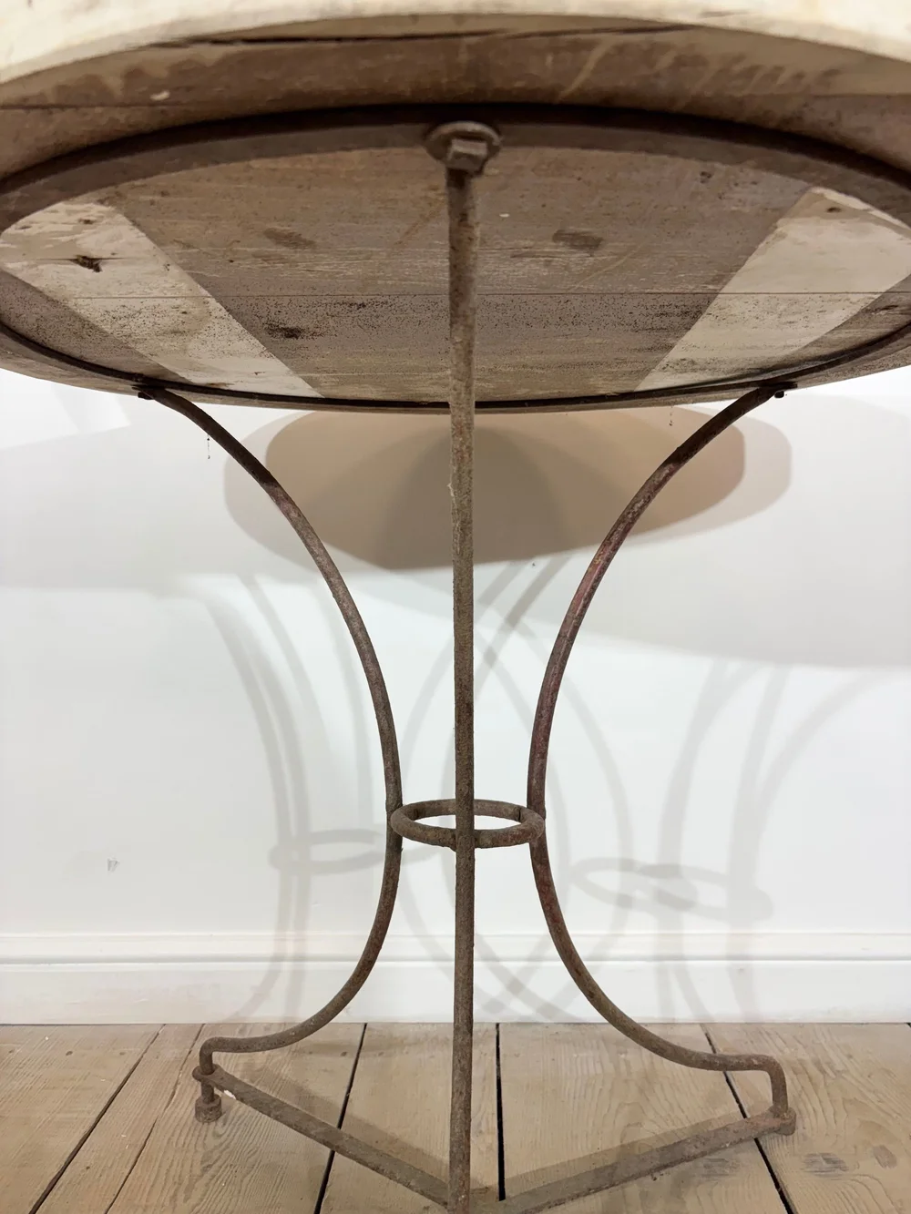 Antique French Round Garden Bistro Side Table — Vintage Boathouse